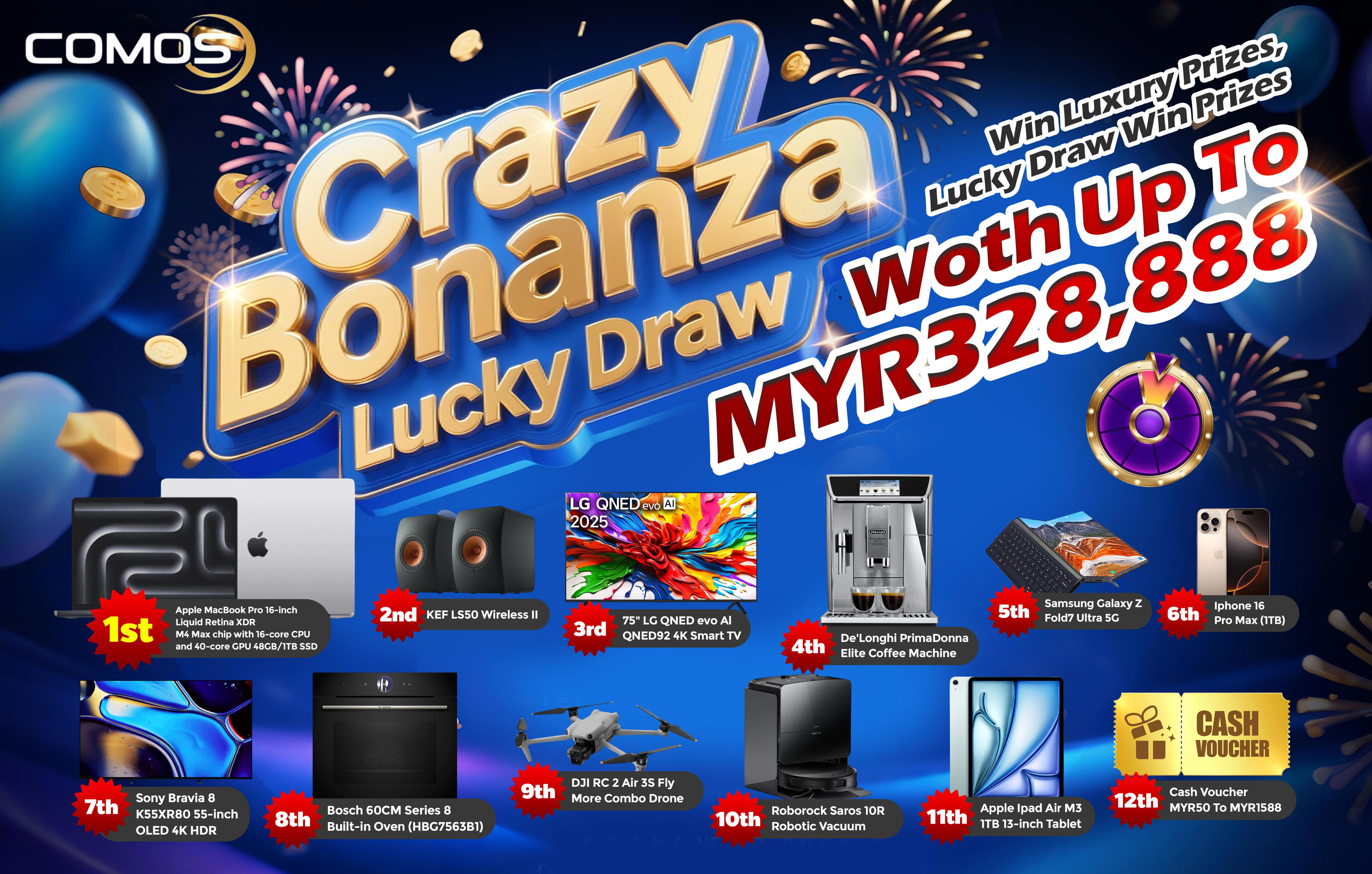 Comos9 Crazy Bonaza Lucky Draw