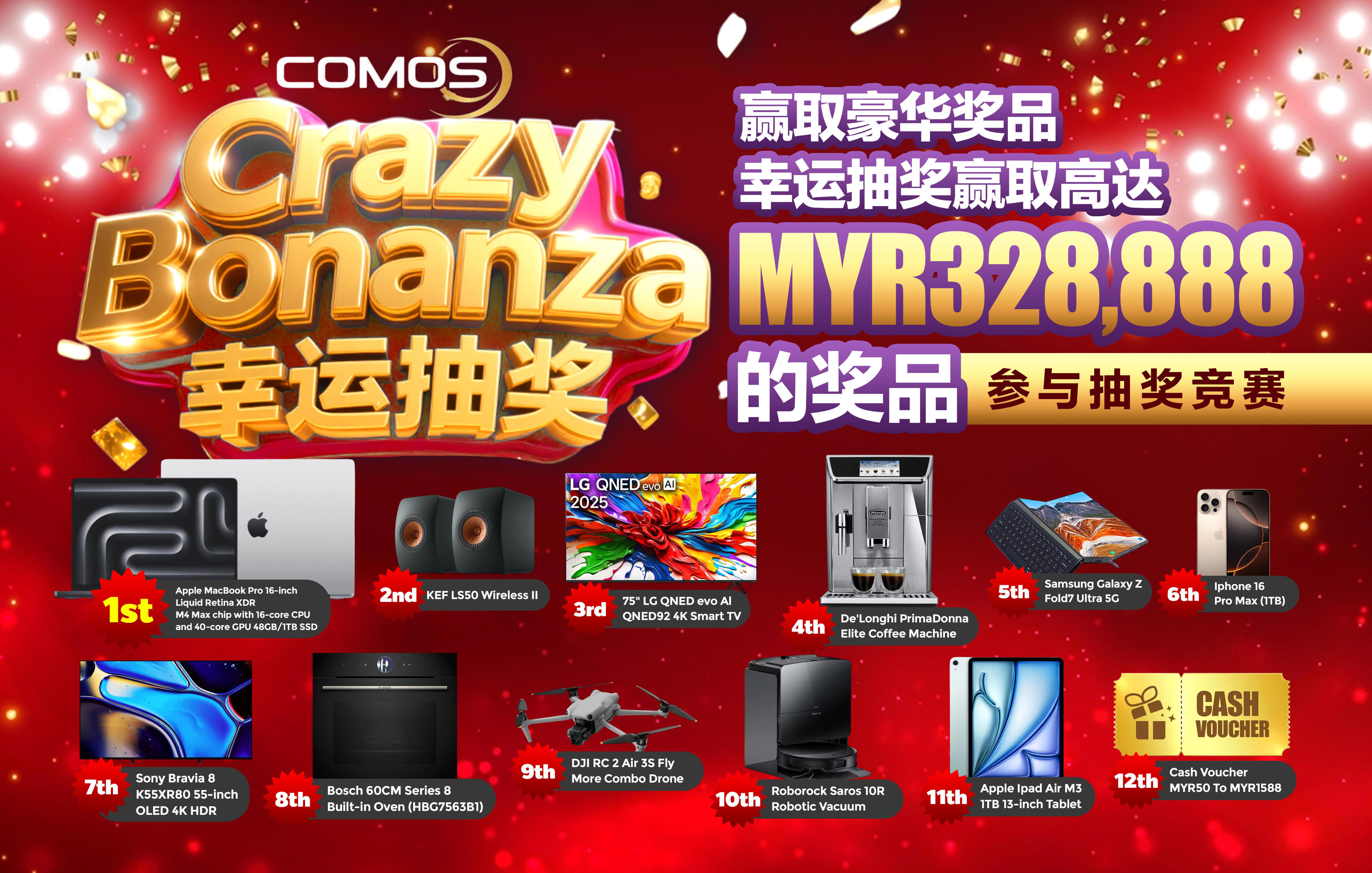 Comos9 疯狂富矿幸运抽奖