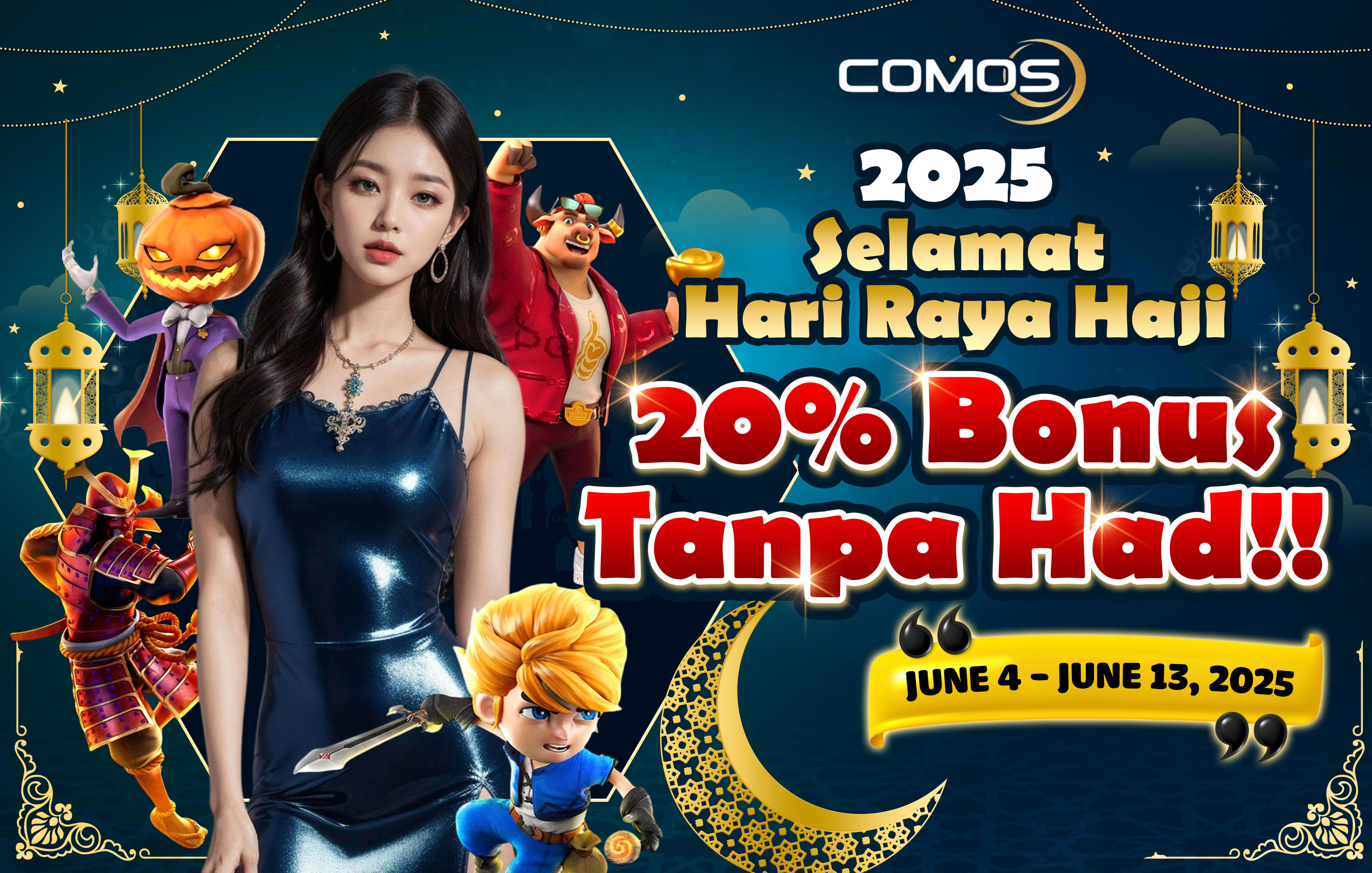 SELAMAT HARI RAYA HAJI 2025 , 20% BONUS TANPA HAD ( PROMOSI INI HANYA PADA JUNE 4TH - JUNE 13TH 2025 )