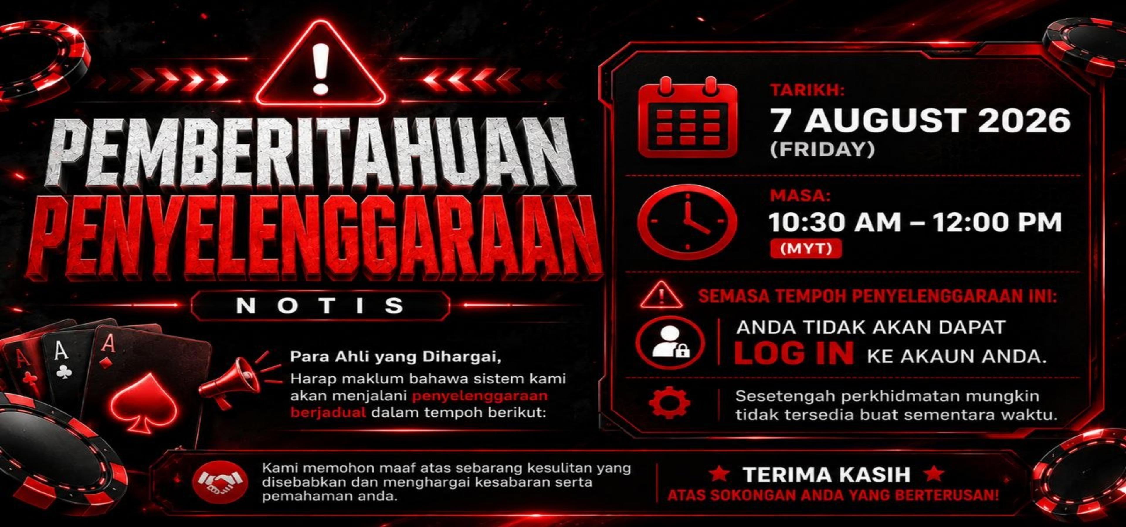 SCHEDULED MAINTENANCE